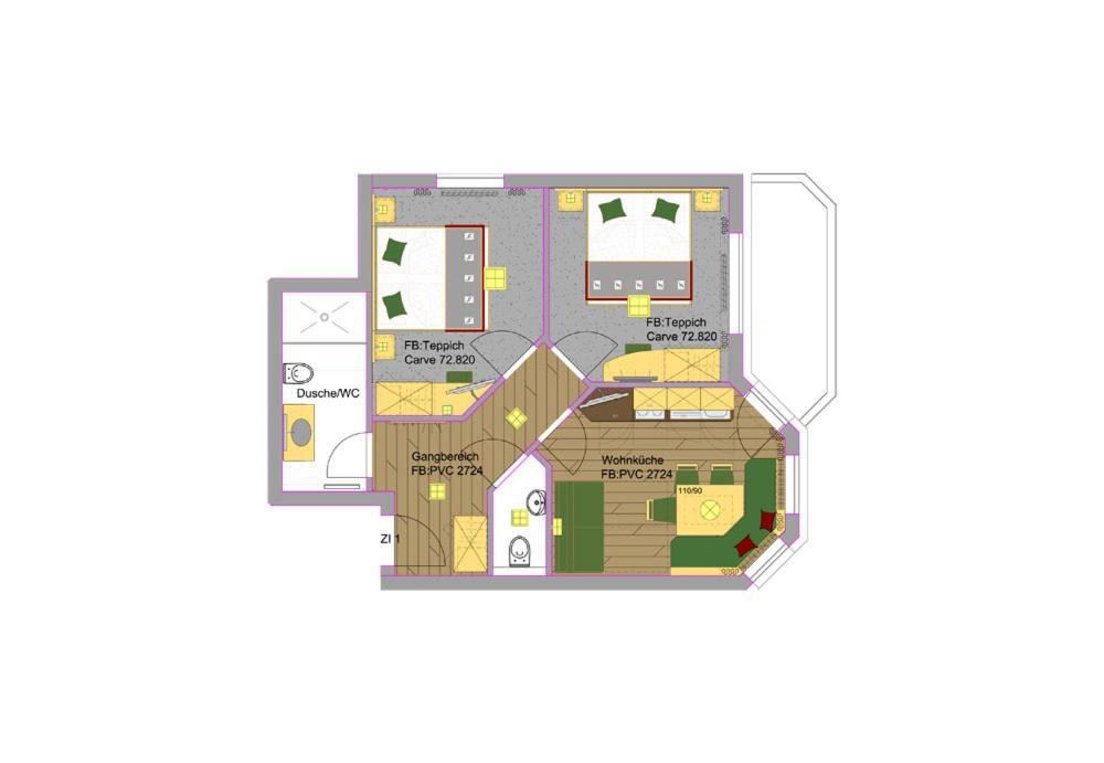 Aparthotel Jagdhof Ligedl Mayrhofen Zimmer foto